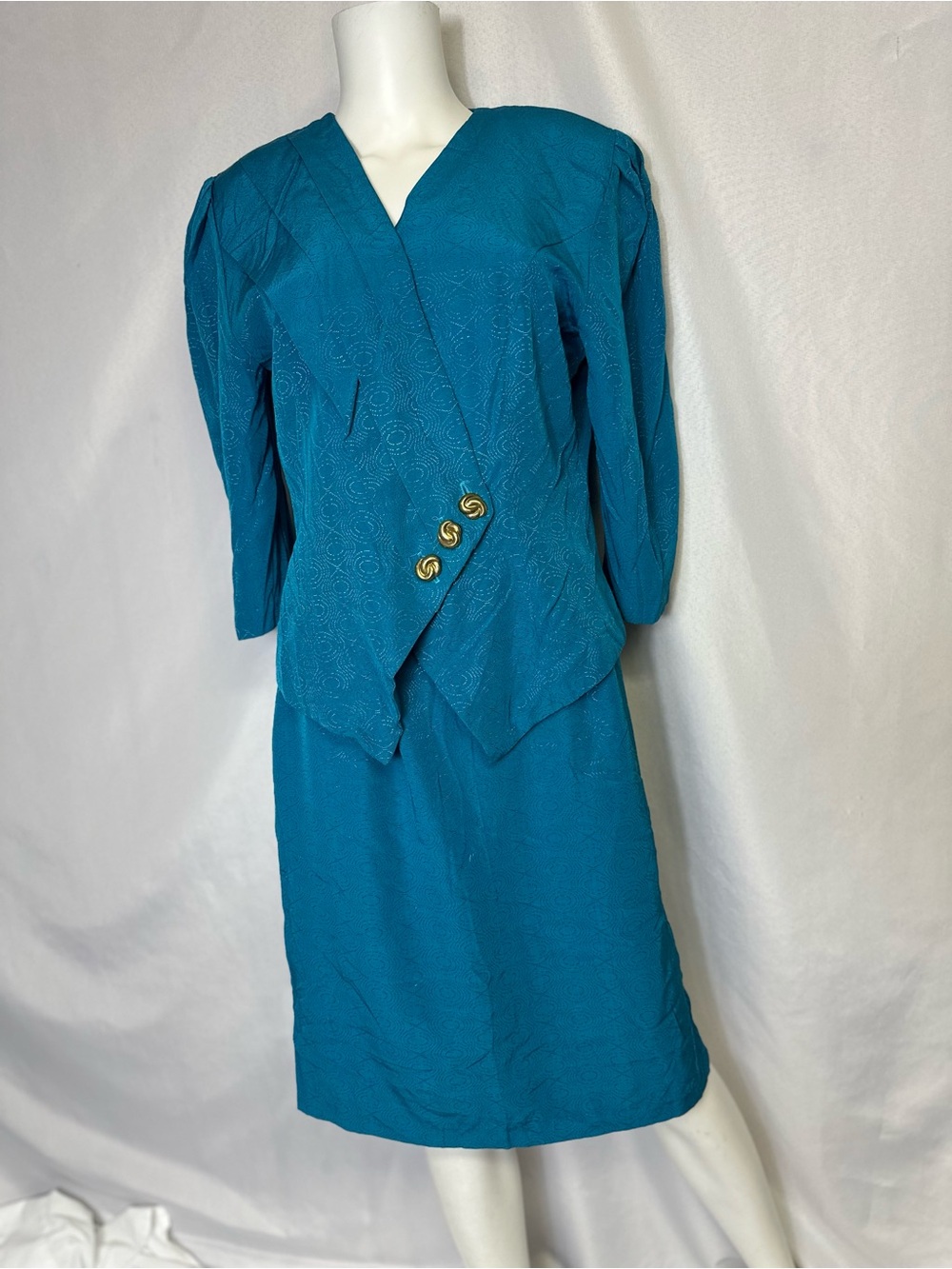 VINTAGE WILLY’S INFLUENCE BRAND SIZE 14 TURQUOISE STUNNING SKIRT SET